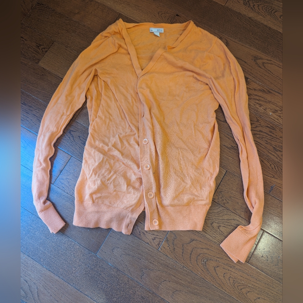 Orange Gap Cardigan Made With Silk